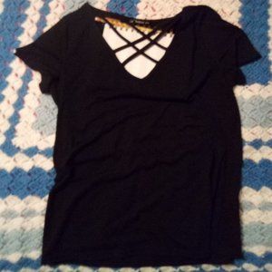 Black Criss-Cross Top